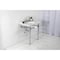 Kingston Brass 30 Carrara Marble Console Sink with Stainless Steel Legs, Marble WhitePolished Chrome LMS30MOQ1 - alternate 4